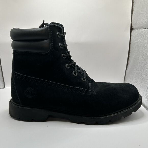 Timberland Womens Size 8.5 Black Suede Ankle Boots Waterproof Lace Up Comfort - Picture 4 of 16